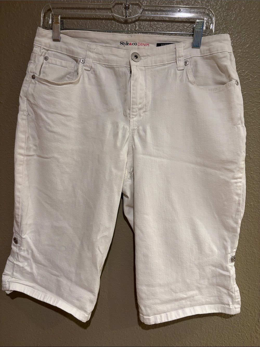 Style & Co. Cream-White Bermuda Shorts